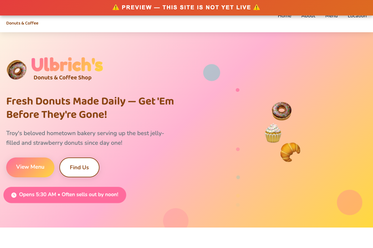 Ulbrich's Donuts website